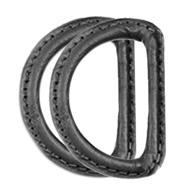 Leather Double D ring for web belts